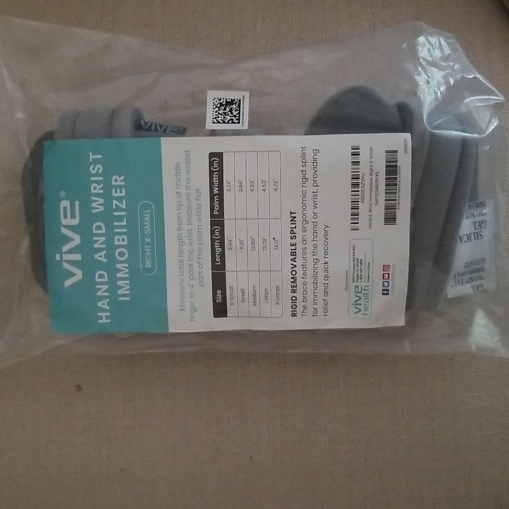 Vive hand and wrist immobilizer right xs